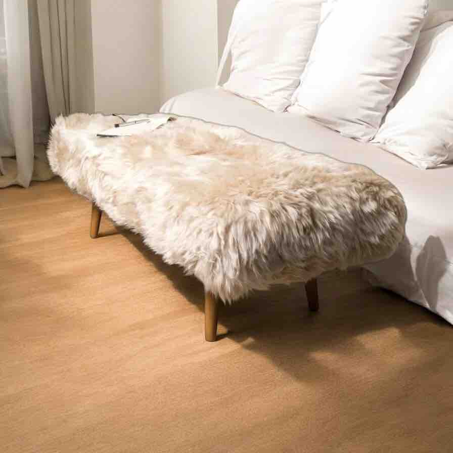 End Of Bed Shearling Stool