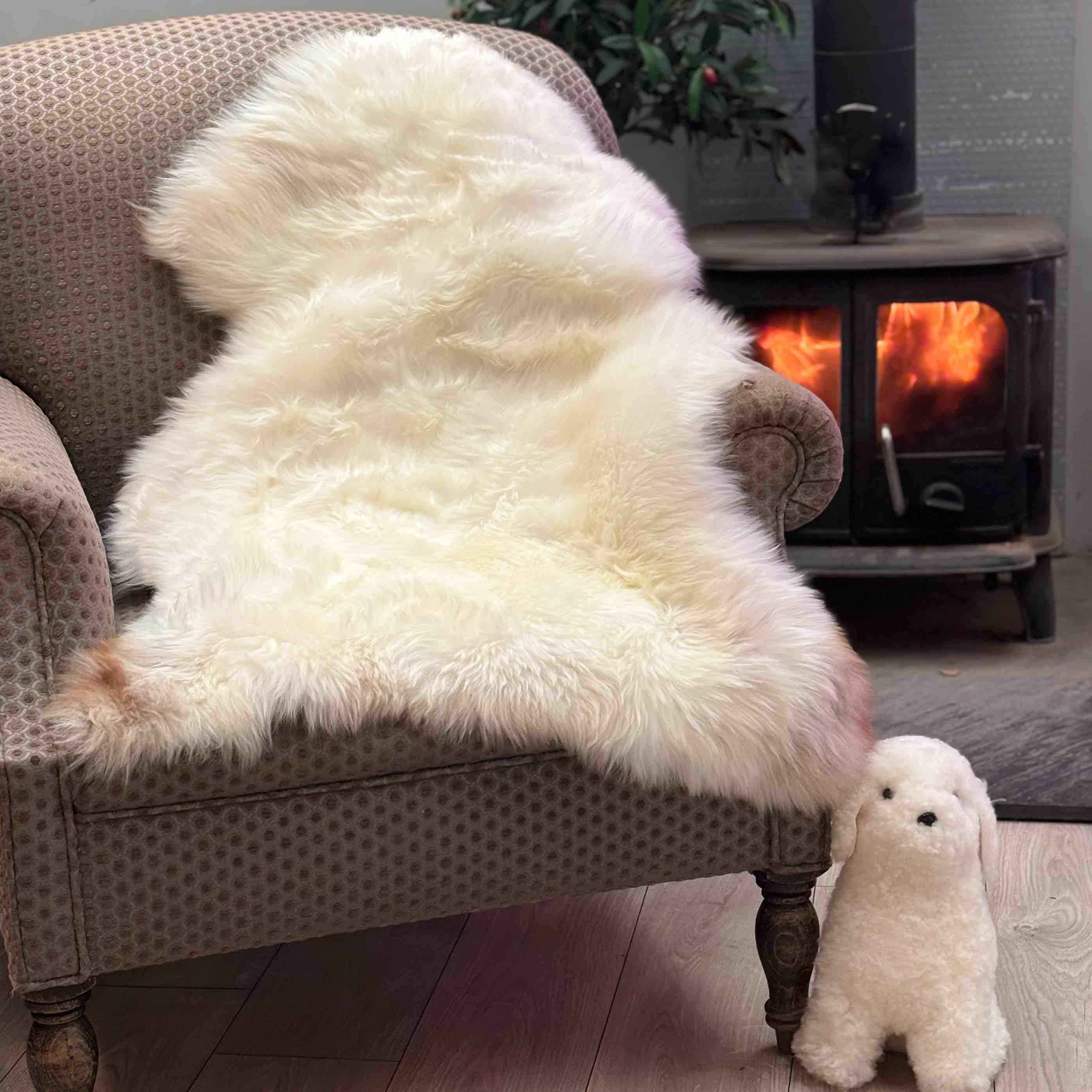 Hill sheep sheepskin rug