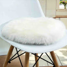 Round Genuine Sheepskin Chair Pad