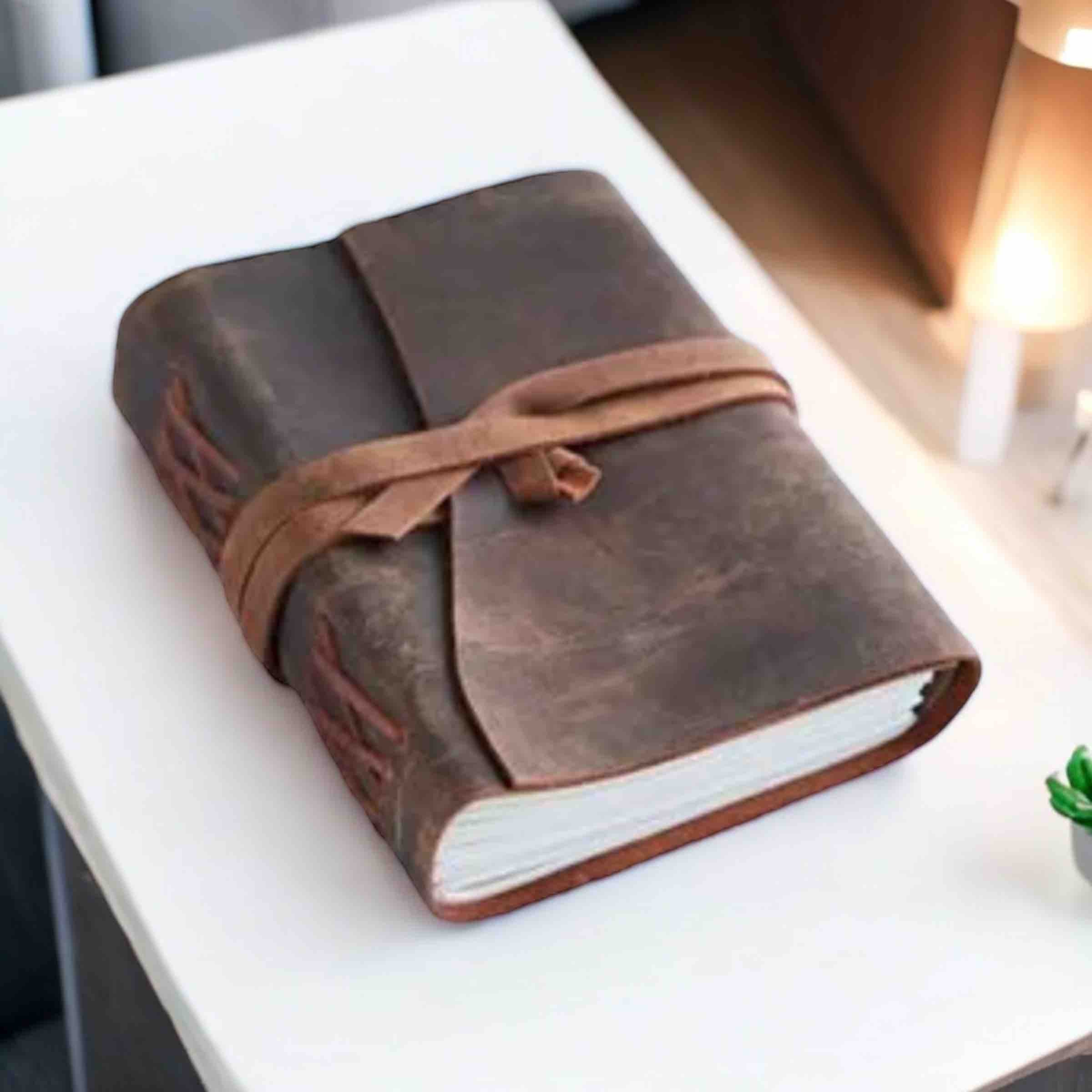 Buffalo Leather  Wraparound Journal