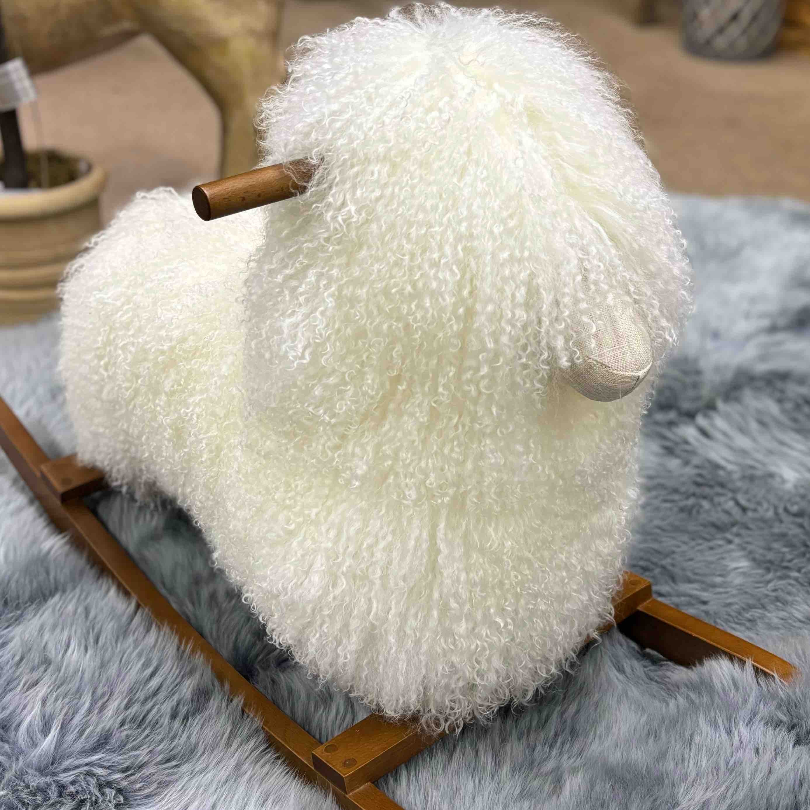 Genuine Sheepskin Rocking Sheep