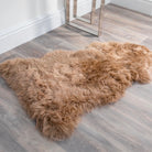 Extra Large Sheepskin Rugs Deep Pile Long Wool 100cm Plus Brown