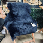 Extra Large Sheepskin Rugs Deep Pile Long Wool 100cm Plus Dark Blue