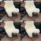 4 MEDIUM GENUINE SHEEPSKIN RUGS