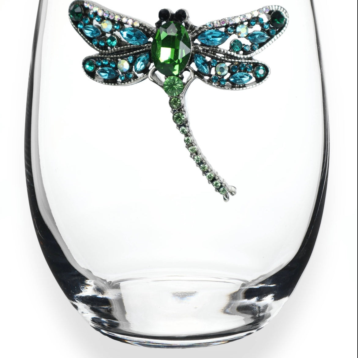 The Queens' Jewels Christmas Sleigh Jeweled Stemless Wine Glass